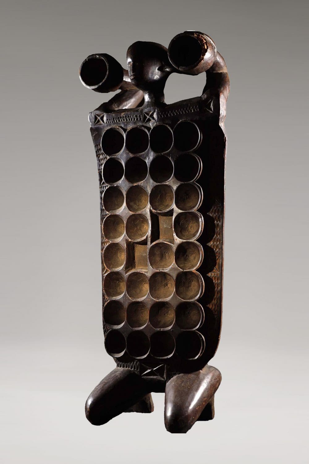 Gran Tablero de Juego Bao Mancala  <br>"Tanzania - Siglo XX"