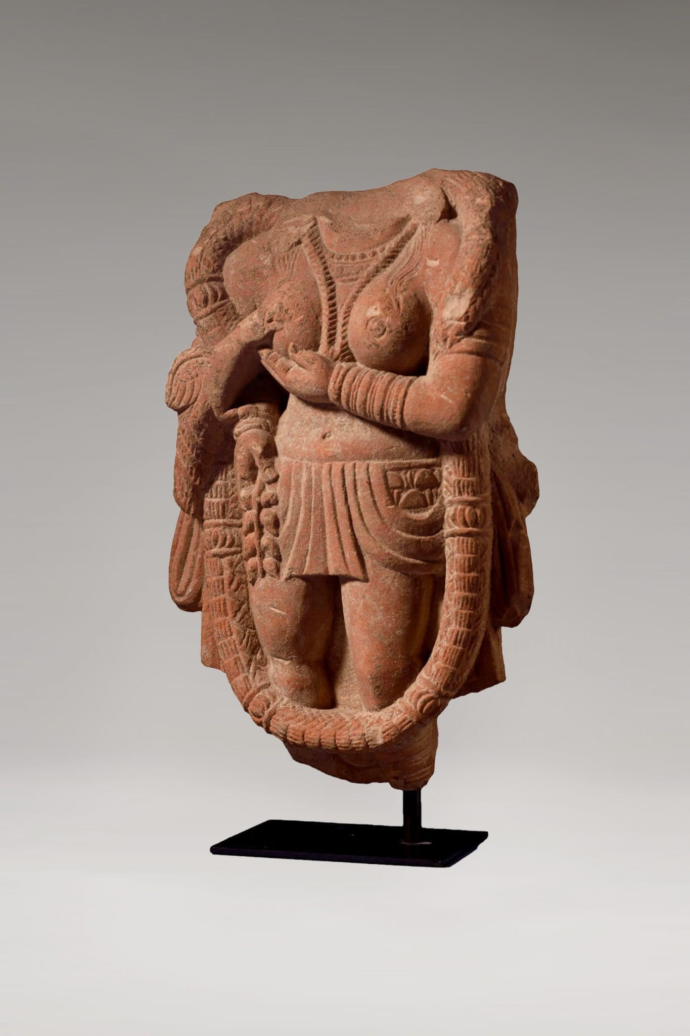 Torso de Piedra de Yakshi <br>"Mathura, India - Siglo I-II" - Imagen 5