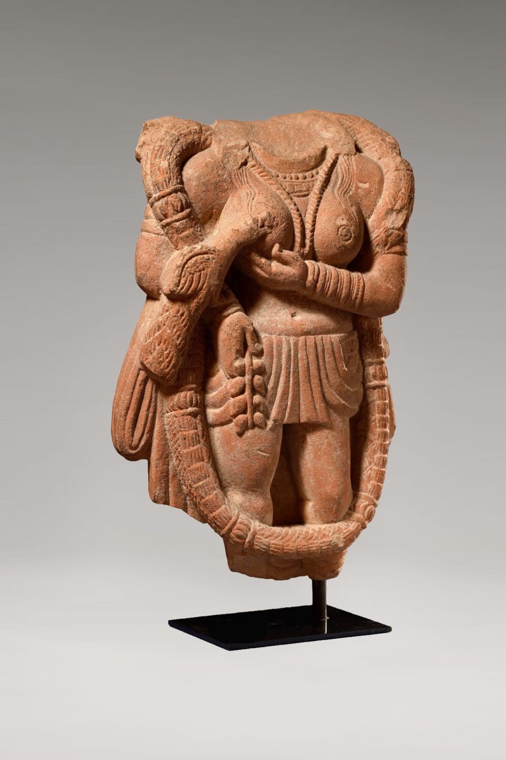 Torso de Piedra de Yakshi <br>"Mathura, India - Siglo I-II"