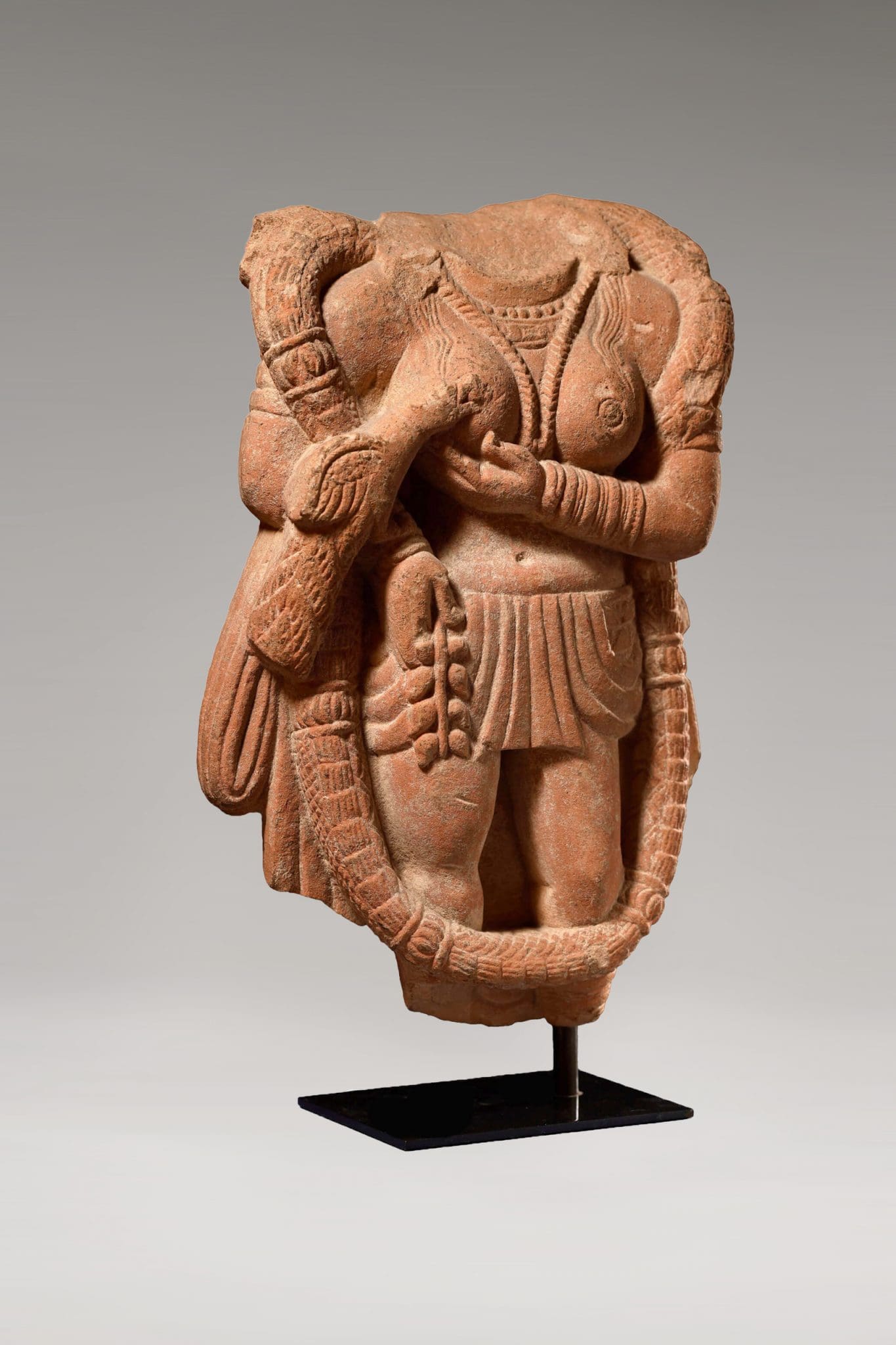 Torso de Piedra de Yakshi <br>"Mathura, India - Siglo I-II"