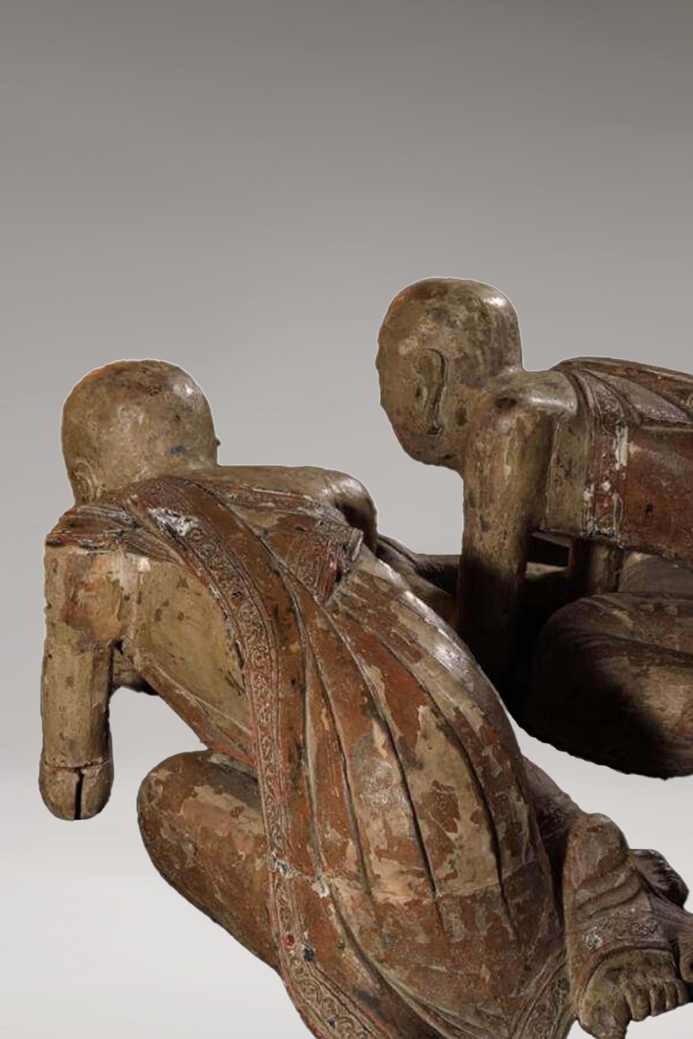 Conjunto de dos monjes <br>"Birmania - Siglo XVII-XVIII d.C." - Imagen 11